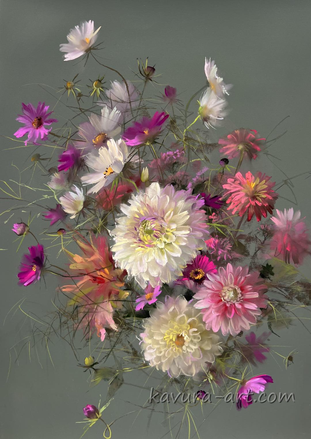 Dahlias and cosmos